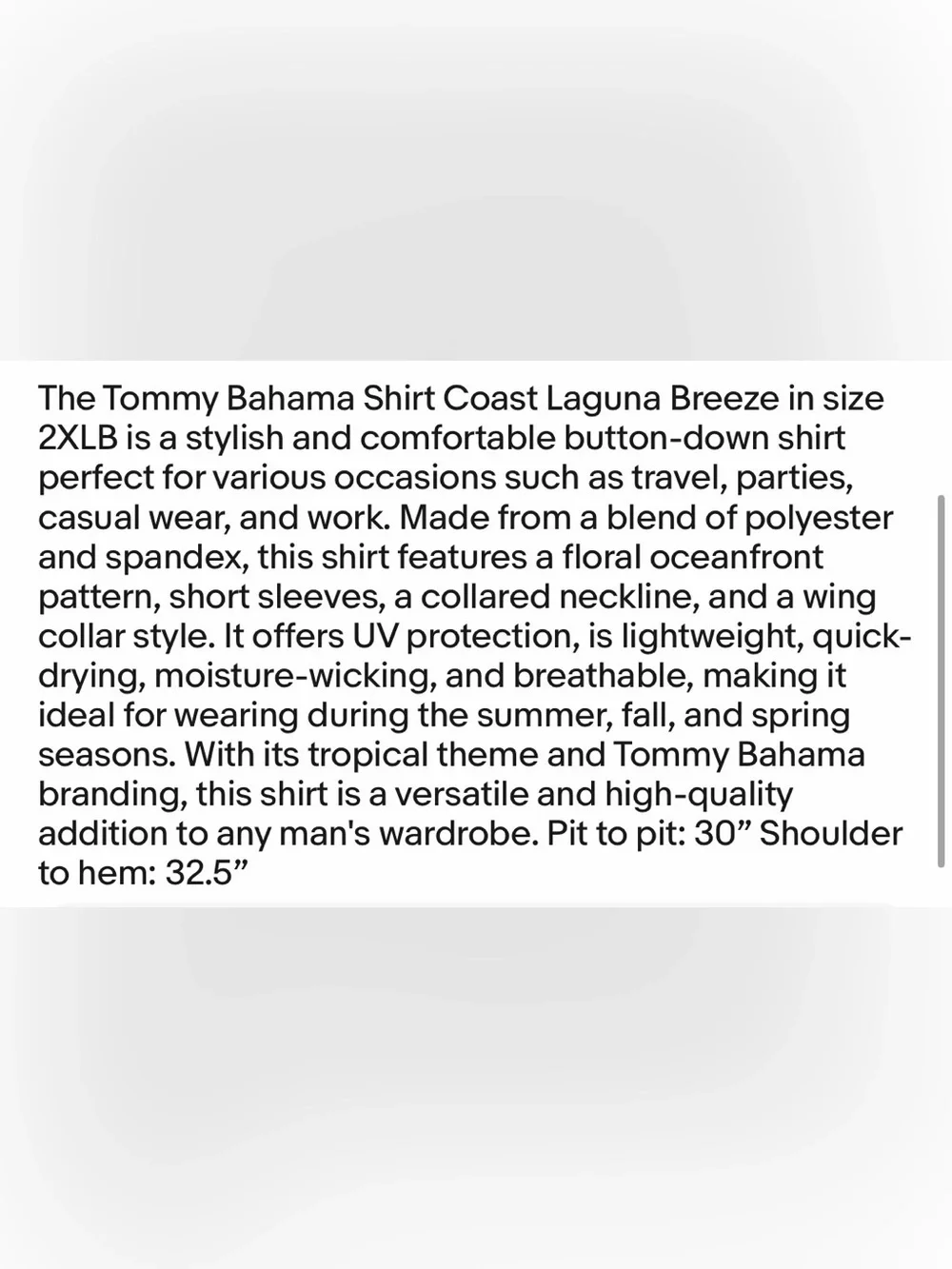 Tommy Bahama Shirt Coast Laguna Breeze Print 2XLB Oceanfront Polyester MSRP $158